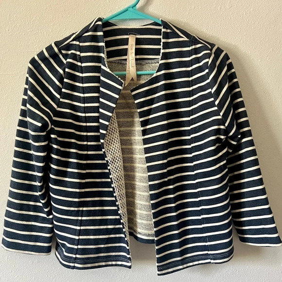 Hem & Thread Navy Striped Blazer - Small - Picture 2 of 5